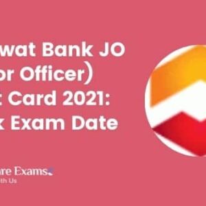 Saraswat Bank JO (Junior Officer) Admit Card 2021