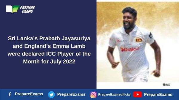 Sri Lanka’s Prabath Jayasuriya and England’s Emma Lamb were declared ICC Player of the Month for July 2022