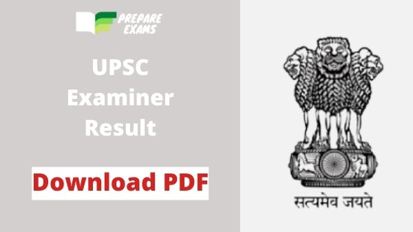 UPSC Examiner Result 2021