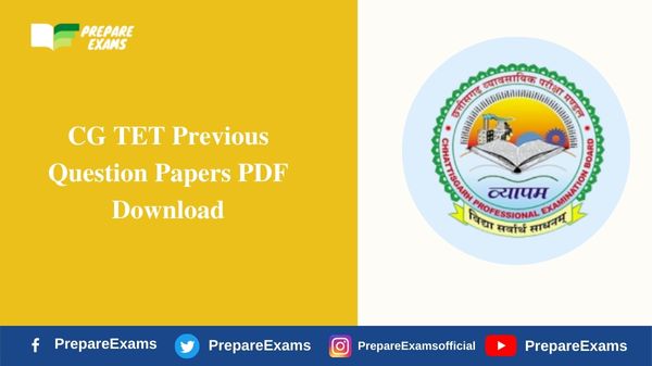 CG TET Previous Question Papers PDF Download