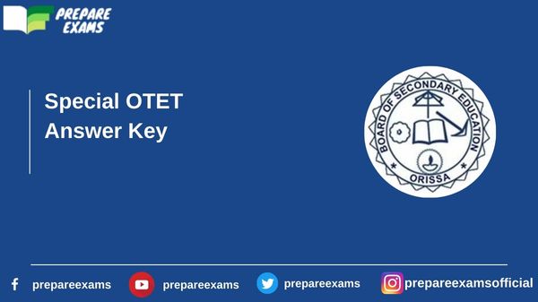 Special OTET Answer Key - PrepareExams