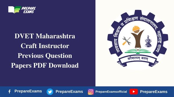 DVET Maharashtra Craft Instructor Previous Question Papers PDF Download