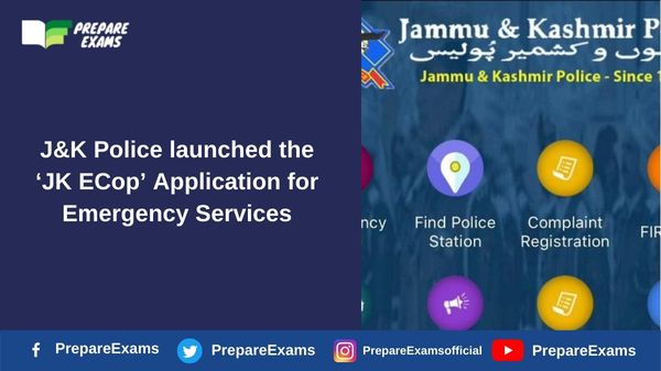 J&K Police launched the ‘JK ECop’ Application for Emergency Services
