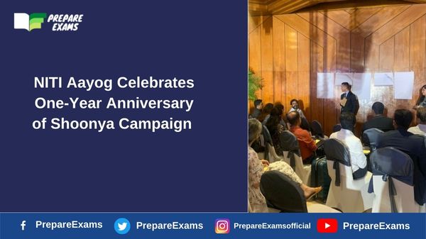 NITI Aayog Celebrates One-Year Anniversary of Shoonya Campaign