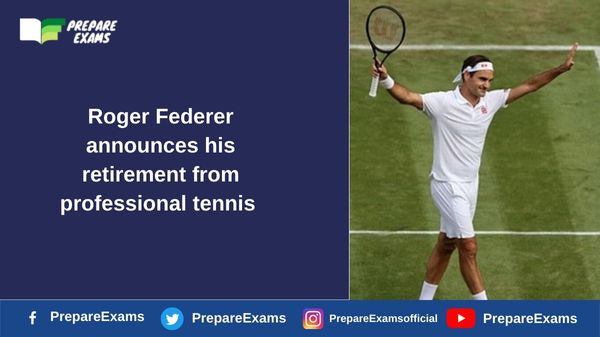 Roger Federer announces his retirement from professional tennis