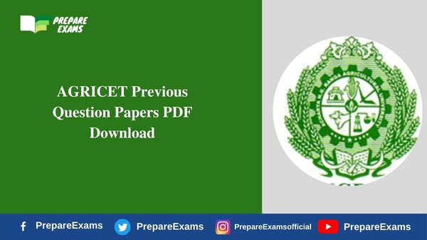 AGRICET Previous Question Papers PDF Download