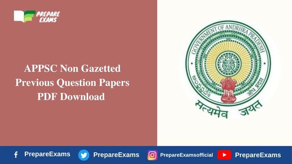 APPSC Non Gazetted Previous Question Papers PDF Download