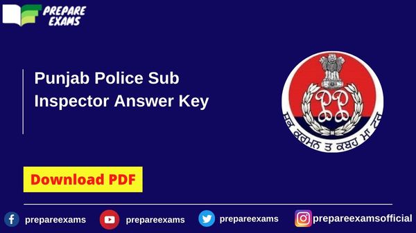 Punjab Police Sub Inspector Answer Key - PrepareExams
