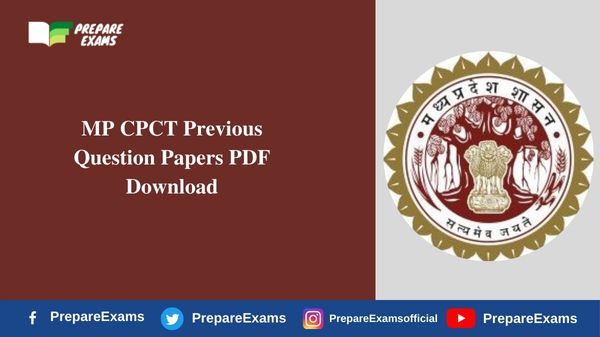 MP CPCT Previous Question Papers PDF Download