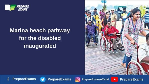 Marina beach pathway for the disabled inaugurated