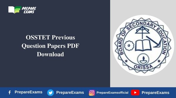 OSSTET Previous Question Papers PDF Download