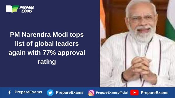 PM Narendra Modi tops list of global leaders again with 77% approval rating