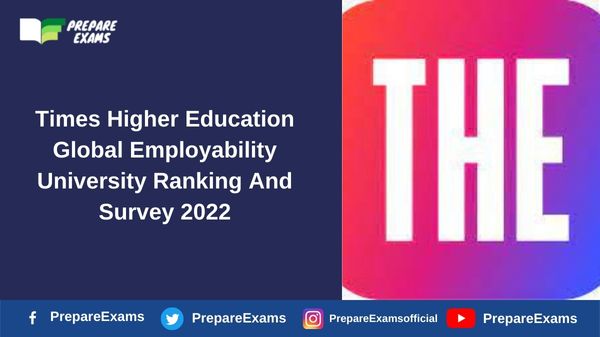 Times Higher Education Global Employability University Ranking And Survey 2022