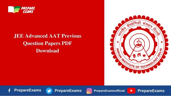 JEE Advanced AAT Previous Question Papers PDF Download