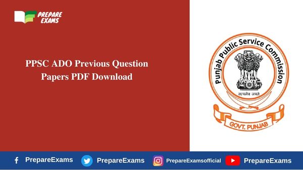 PPSC ADO Previous Question Papers PDF Download