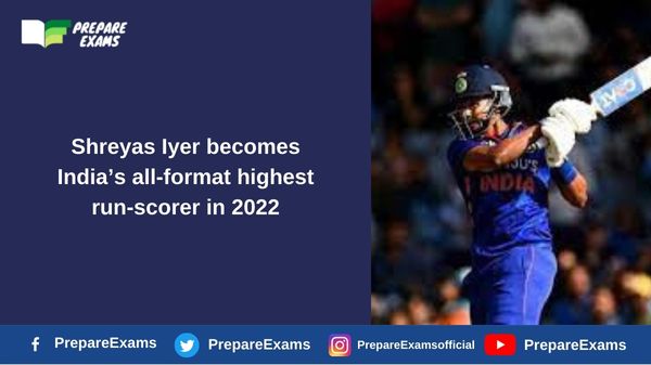 Shreyas Iyer becomes India’s all-format highest run-scorer in 2022
