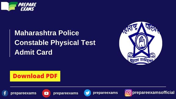 Maharashtra Police Constable Physical Test Admit Card - PrepareExams
