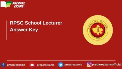 RPSC School Lecturer Answer Key - PrepareExams