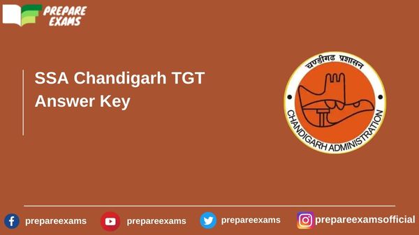 SSA Chandigarh TGT Answer Key - PrepareExams