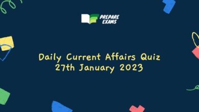 Daily Current Affairs Quiz 27th January 2023