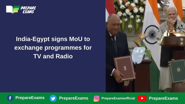 India-Egypt signs MoU to exchange programmes for TV and Radio