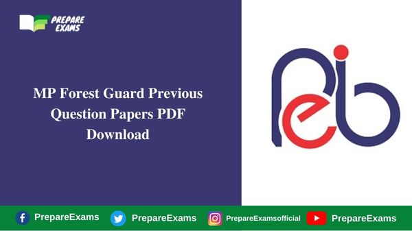 MP Forest Guard Previous Question Papers PDF Download