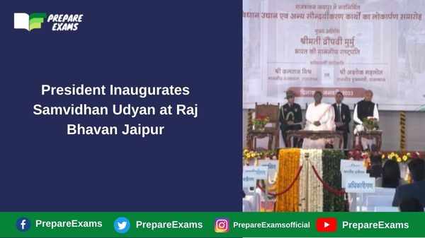 President Inaugurates Samvidhan Udyan at Raj Bhavan Jaipur