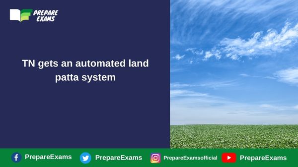 TN gets an automated land patta system