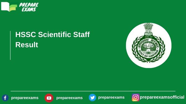HSSC Scientific Staff Result - PrepareExams