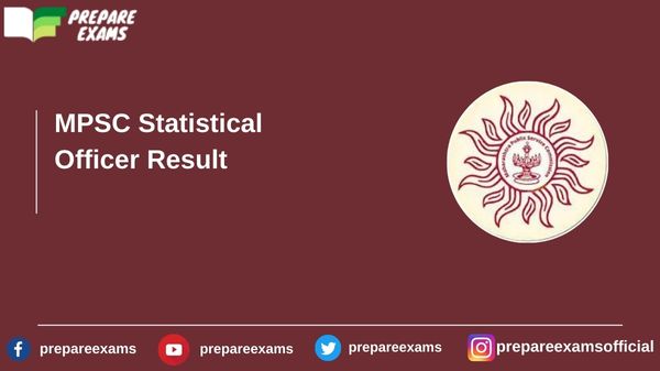 MPSC Statistical Officer Result - PrepareExams