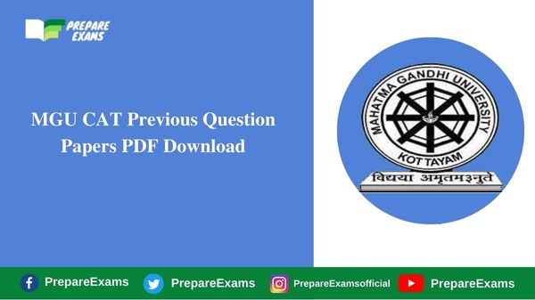 MGU CAT Previous Question Papers PDF Download