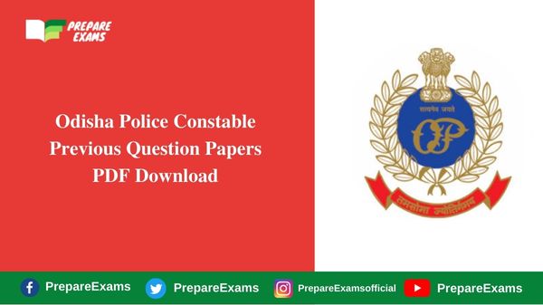 Odisha Police Constable Previous Question Papers PDF Download