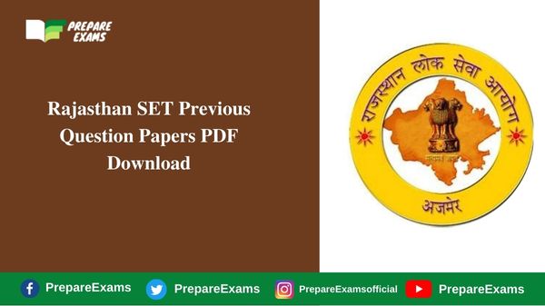 Rajasthan SET Previous Question Papers PDF Download