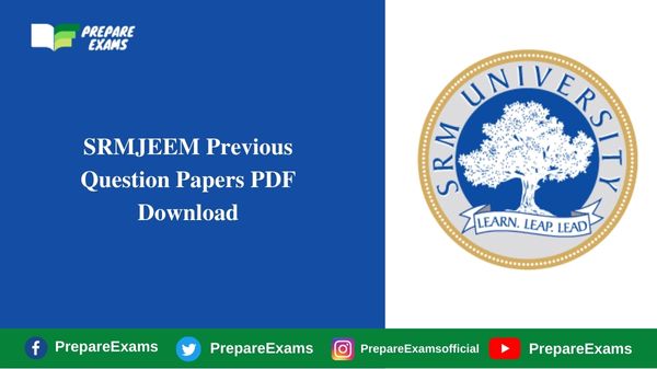 SRMJEEM Previous Question Papers PDF Download