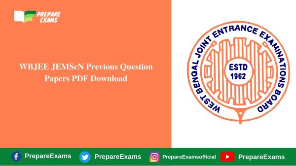 WBJEE JEMScN Previous Question Papers PDF Download