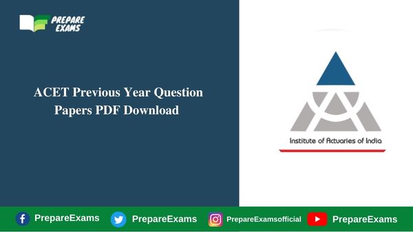 ACET Previous Year Question Papers PDF Download