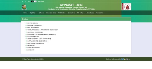 AP PGECET Exam Pattern 2023