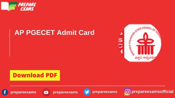 AP PGECET Admit Card - PrepareExams