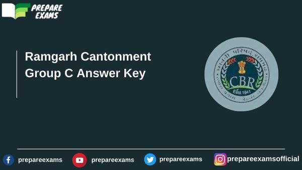 Ramgarh Cantonment Group C Answer Key - PrepareExams