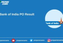 Bank of India PO Result - PrepareExams