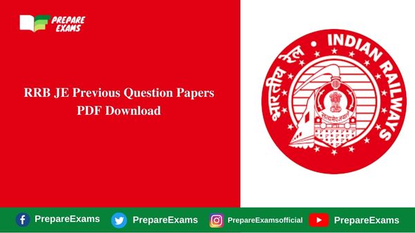 RRB JE Previous Question Papers PDF Download