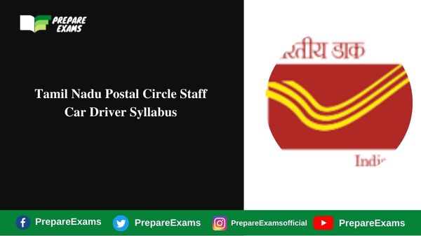 Tamil Nadu Postal Circle Staff Car Driver Syllabus