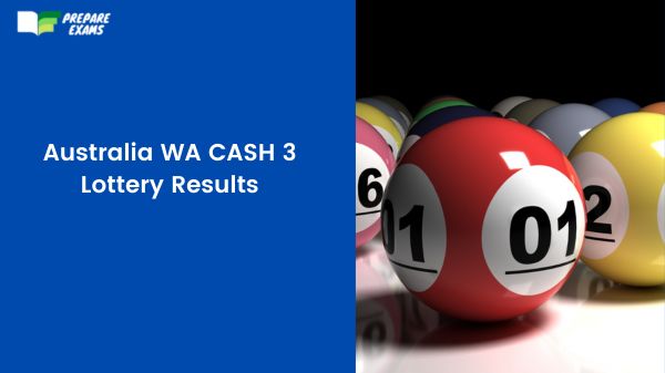 Australia WA CASH 3 Lottery Results