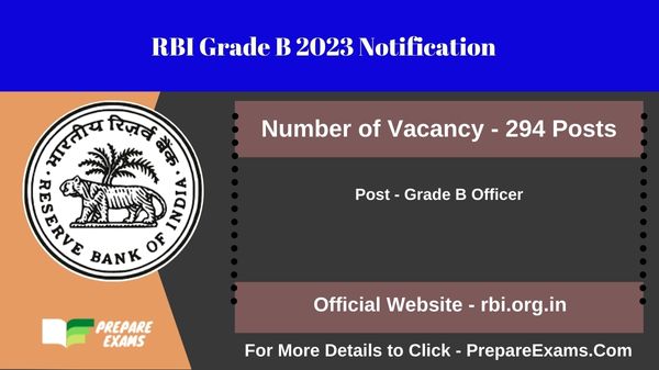 RBI Grade B 2023 Notification