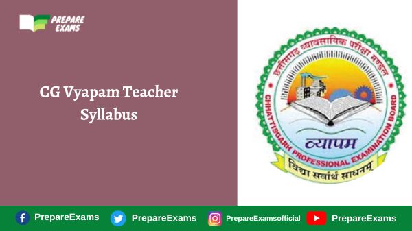 CG Vyapam Teacher Syllabus