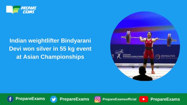 Indian weightlifter Bindyarani Devi won silver in 55 kg event at Asian Championships
