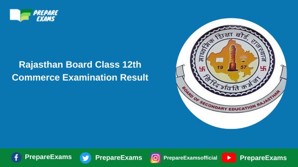 Rajasthan Board Class 12th Commerce Examination Result