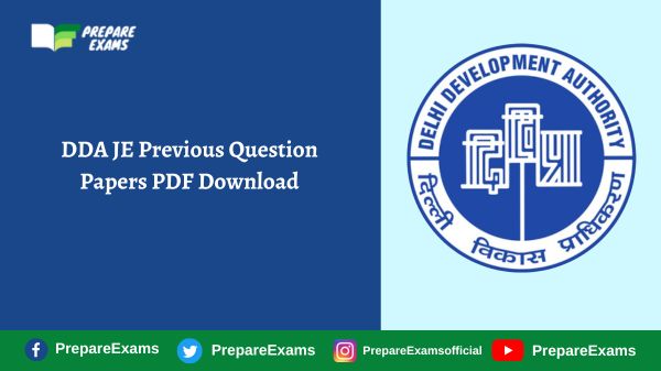 DDA JE Previous Question Papers PDF Download