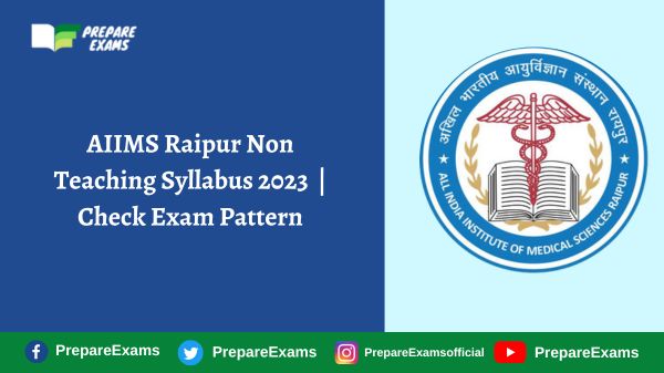AIIMS Raipur Non Teaching Syllabus 2023