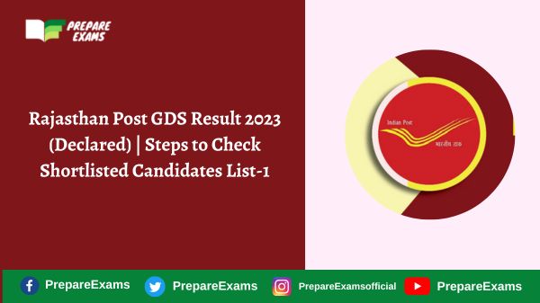 Rajasthan Post GDS Result 2023